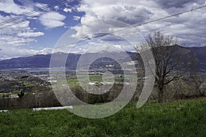 View of Annone lake from Colle Brianza photo