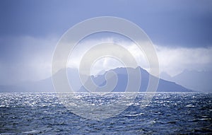 View from Antarctica across Drake Passage of Cape Horn and Tierra del Fuego photo