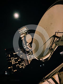 The view of antenna occurs at night