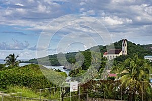 View of Antoine bay with tropical beach on Grenada island, Lesser Antilles