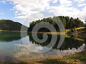 A view of the Aoos lake, Epirus Greece