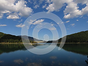 A view of the Aoos lake, Epirus Greece