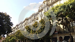 View of Apartment Facades in French Neoclassical style, Buenos Aires, Argentina photo