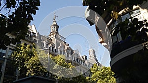 View of Apartment Facades in French Neoclassical style, Buenos Aires, Argentina photo