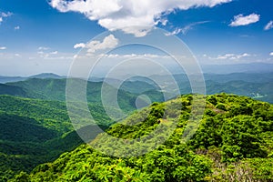 View of the Appalachian Mountains from Craggy Pinnacle, on the B