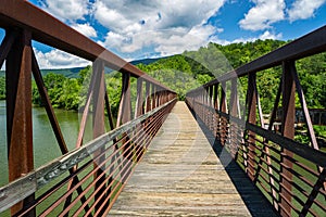 A View of an Appalachian Trail Footbridge