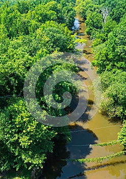 View of the Appomattox River from High Bridge