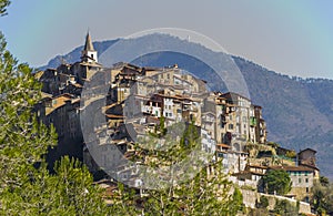 View of Apricale Imperia, Liguria, Italy photo