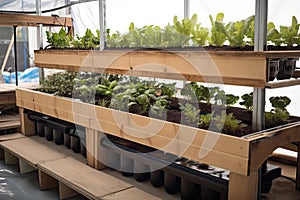 view of aquaponics and hydroponic system, showcasing the simplicity of the design