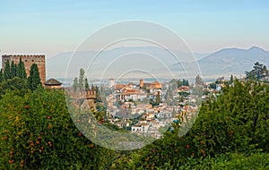 View of the Arab quarter in Granada