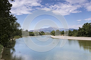 View of Arachthos river of Arta city, Epirus Greece