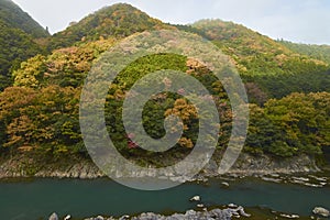 View of Arashiyama in Kyoto during Autumn