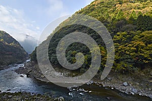 View of Arashiyama in Kyoto during Autumn