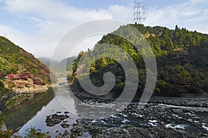 View of Arashiyama in Kyoto during Autumn