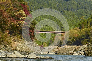 View of Arashiyama in Kyoto during Autumn