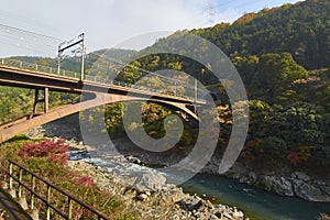 View of Arashiyama in Kyoto during Autumn