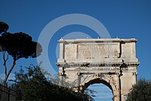View of the Arch of Constantine, Rome, Italy