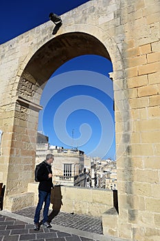 View Through Arch at the Upper Barrakka Gardens, Valletta, Malta