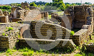 View of the archaeological ruins ancient Roman town