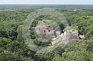 View of the archaeological site of Ek Balam. Mexico
