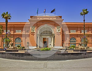 View of the Archaeology museum in Cairo, Egypt