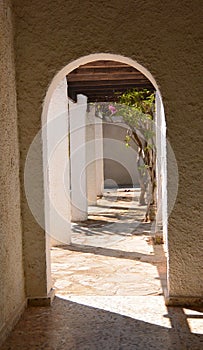 View through archway