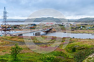 View of the Arctic village Teriberka