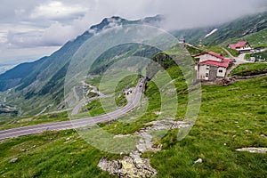 View from area of Balea Lake next to Transfagarasan road, Romania