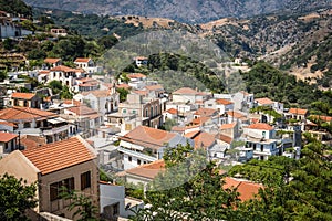 View of a Argiroupoli village in Crete