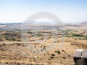 view of Armenian wasteland from Arch of Charents