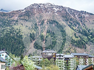 View around Chamonix town in France