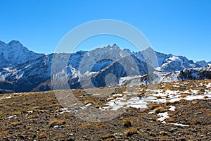 The view around old observatory during the acclimatization walk around Elbrus