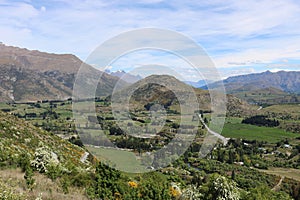 View from Arrow Junction lookout point, New Zealand Crown Range Road