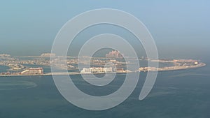 View on artificial island Palm Jumeirah in Dubai