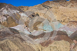 View of the Artists Pallette on Artists Drive in Death Valley National Park, Death Valley, Inyo County, California, USA