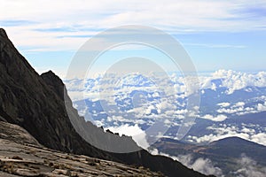 View of the ascending path to Mount Kinabalu