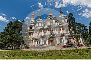 A view of Ascension Cathedral in Almaty