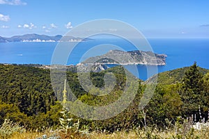 View of Assos village and beautiful sea bay, Kefalonia photo