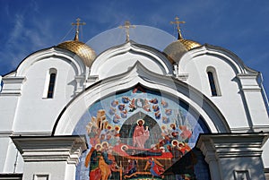 View of the Assumption Church in Yaroslavl, Russia.
