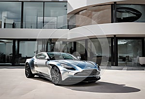 A view of an Aston Martin car