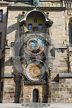 View at the Astronomical Clock of Prague on Czech Republic