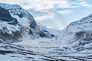 View of the Athabasca glacier