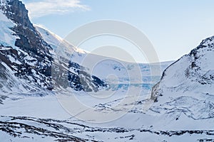 View of the Athabasca glacier in the Columbia Icefield