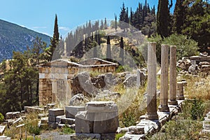 The Athenian Treasury - Delphi - Greece photo