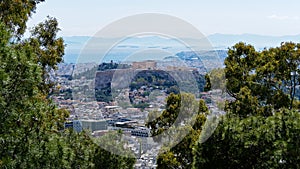 View of Athens City and the Acropolis From Mount Lycabettus, Greece