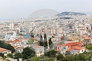 View of Athens, Greece from top