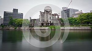 View on the atomic bomb dome in Hiroshima Japan