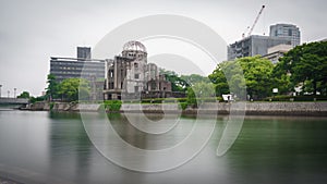 View on the atomic bomb dome in Hiroshima Japan
