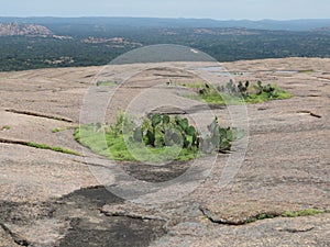 View from atop Enchanted Rock Texas