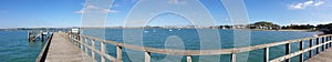 A view of Auckland city from Torpedo Bay Wharf